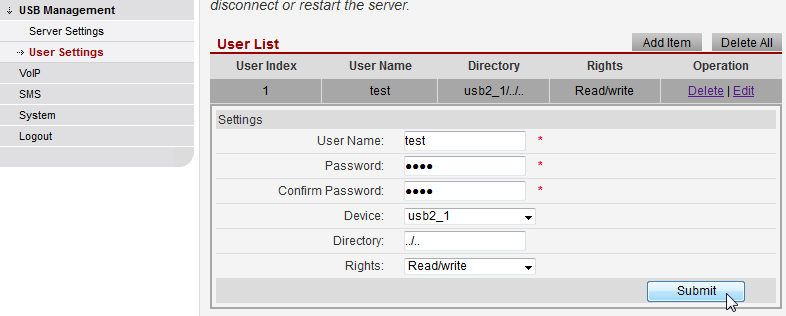 User indexes