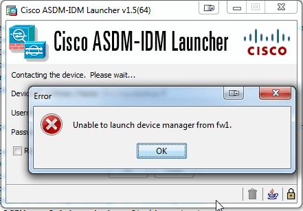 cisco asdm 5.2 launcher java version