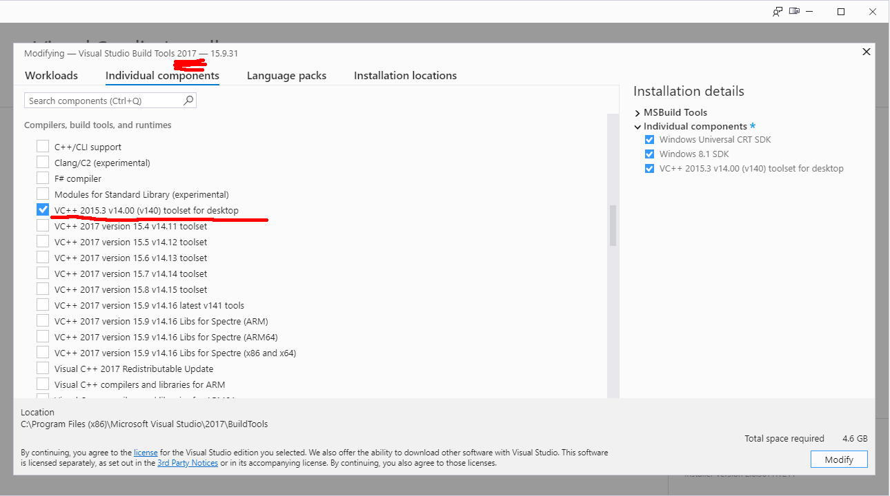 python tools for visual studio 2015 no output