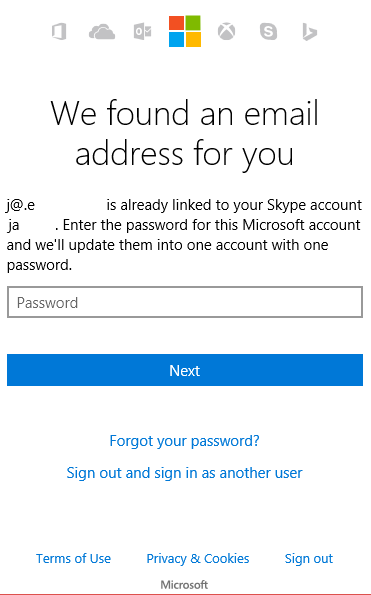 how to change skype password to old password