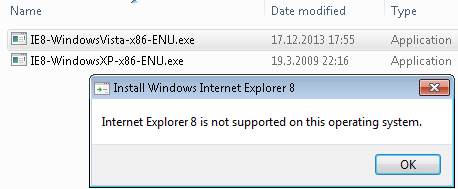 internet explorer 8 for vista