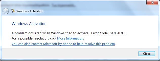 Ошибка активации windows 7. Invalid product Key.
